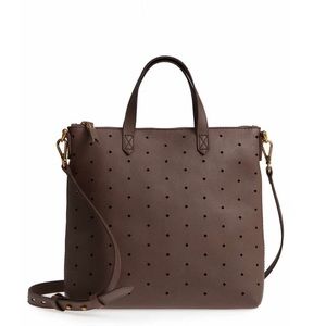 Madewell Brown Perforated Tote Bag
